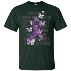 Mom - Purple Awareness Ribbon with Encouraging Words purple ribbon T Shirt & Hoodie