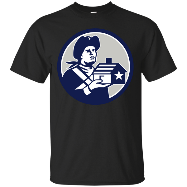 AMERICAN PATRIOT - American Patriot Holding House Circle Retro T Shirt & Hoodie