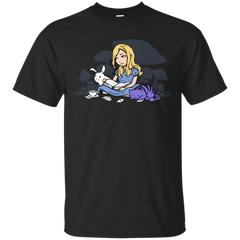 ALICE IN WONDERLAND - A girl a cat and a rabbit T Shirt & Hoodie