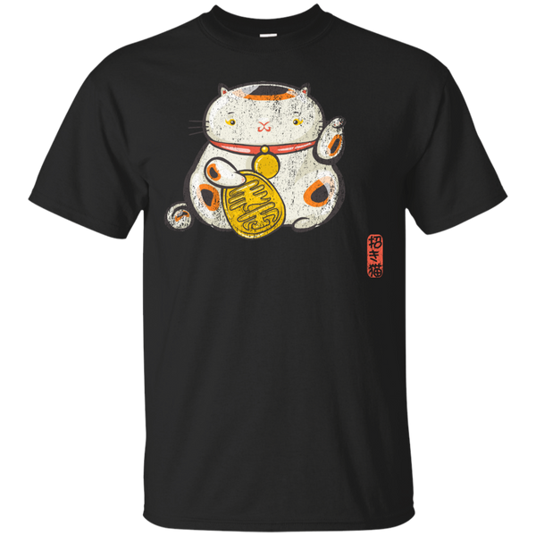 Neko Atsume - White Maneki neko with red Japanese traditional lantern T Shirt & Hoodie