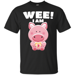 Mom - Wee I am Three 3  Birthday GirlBoy Piggy Pig birthday gift T Shirt & Hoodie