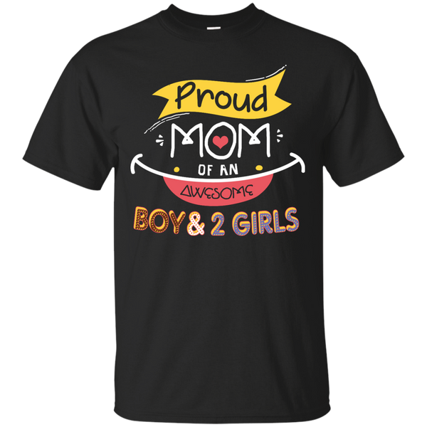 Mother - Proud Mom Of An Awesome Boy And 2 Girls mom T Shirt & Hoodie