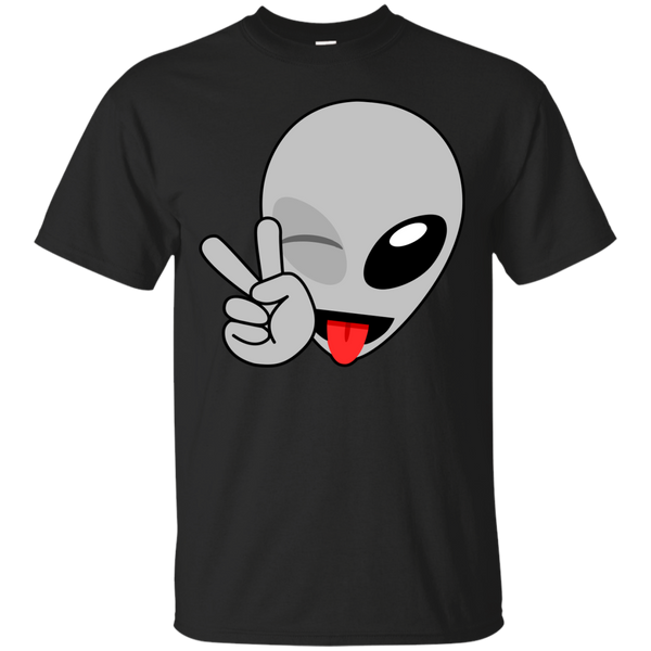 ALIENS - Alien Wink Peace Tongue Emoji T Shirt & Hoodie
