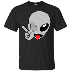ALIENS - Alien Wink Peace Tongue Emoji T Shirt & Hoodie