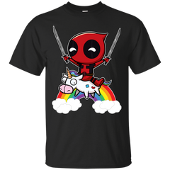 DEADPOOL - Riding a Unicorn T Shirt & Hoodie