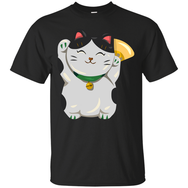 Neko Atsume - White Maneki neko with both paws raised T Shirt & Hoodie