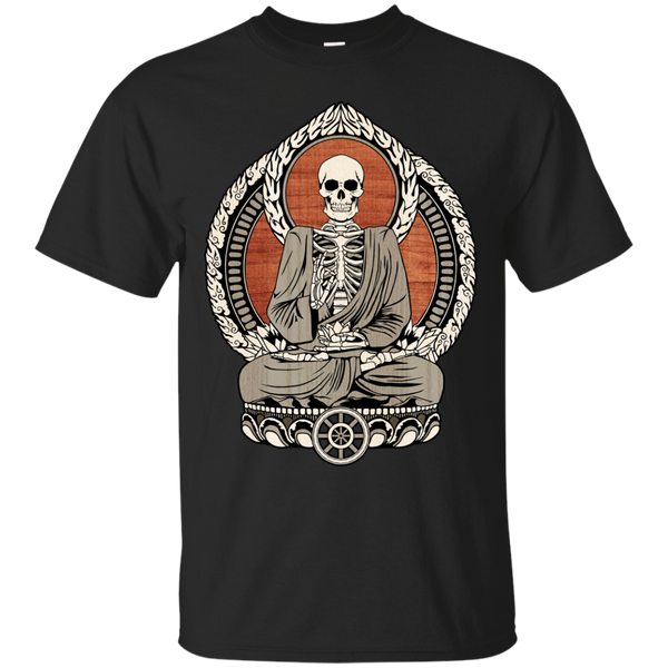 Yoga - Skeleton Buddha Wood Grain T Shirt & Hoodie