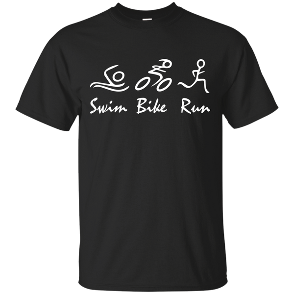 Biker - SWIM BIKE RUN SHIRT DESIGN 3 WHITE T Shirt & Hoodie