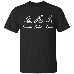Biker - SWIM BIKE RUN SHIRT DESIGN 3 WHITE T Shirt & Hoodie