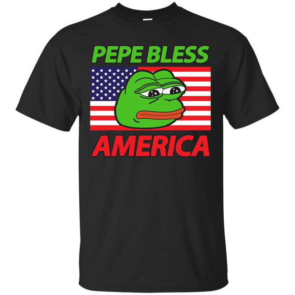 MEMES T SHIRT - Pepe Bless America T Shirt & Hoodie