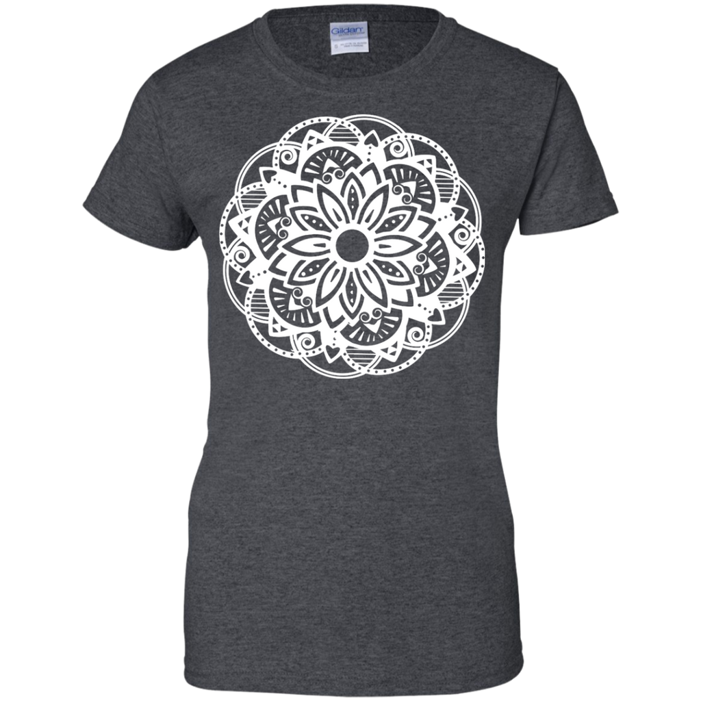 Yoga - Floral Mandala  White T Shirt & Hoodie