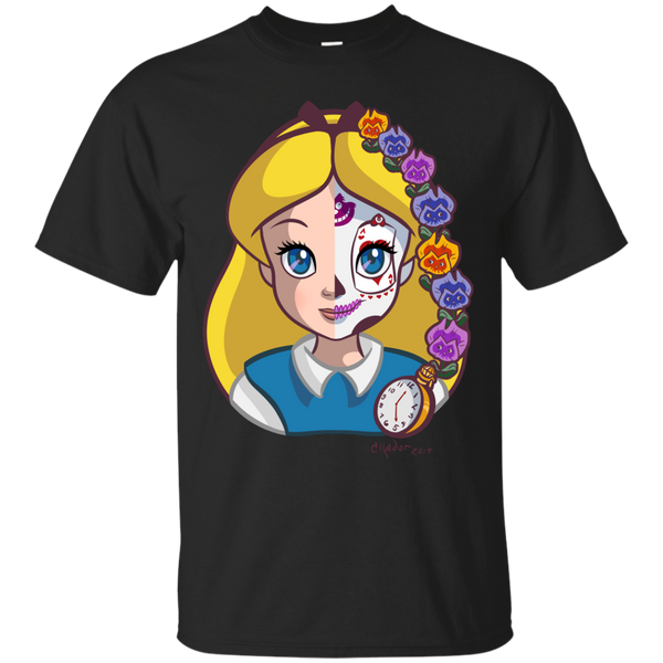 ALICE IN WONDERLAND - Curious Girl  Sugar Skull Series T Shirt & Hoodie