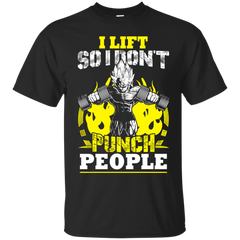Dragon Ball - I Lift So I Dont Punch People Vegeta workout dbz T Shirt & Hoodie