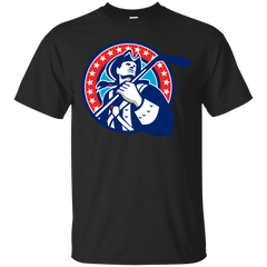 AMERICAN PATRIOT ICE HOCKEY STICK CIRCLE RETRO - American Patriot Ice Hockey Stick Circle Retro T Shirt & Hoodie