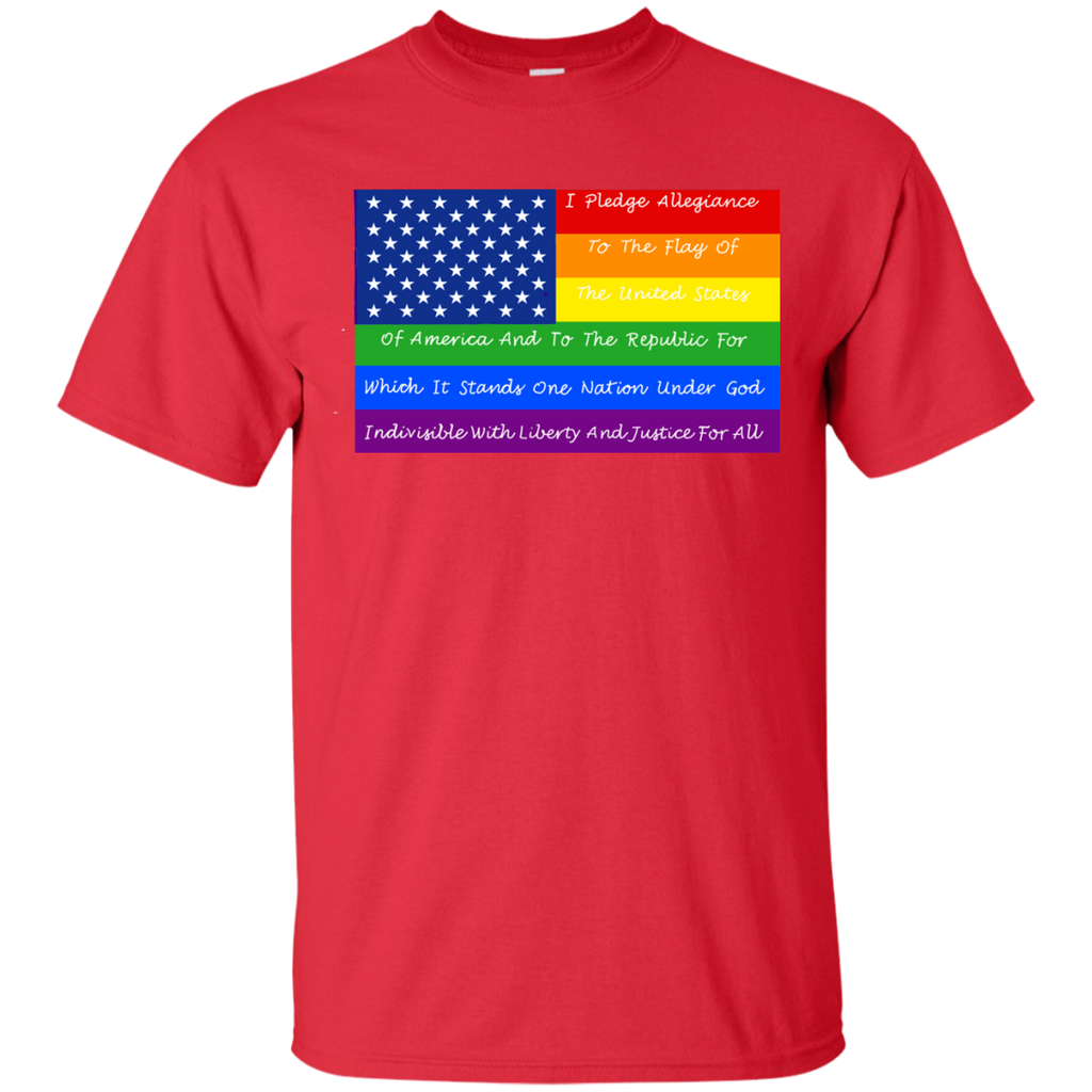 LGBT - Pledge of allegiance flag american flag gay flag T Shirt & Hoodie