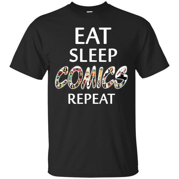 HUMOR - Eat Sleep Comics Repeat T Shirt & Hoodie