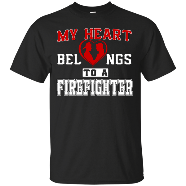 Firefighter - My heart belongs to a Firefighter T Shirt & Hoodie