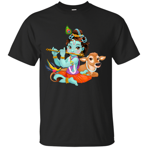 Yoga - BABY KRISHNA WITH SACRED COW T shirt & Hoodie