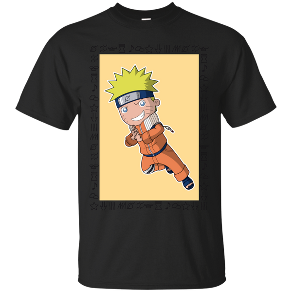 Naruto - CHIBI NARUTO WITH BACKGROUND T Shirt & Hoodie