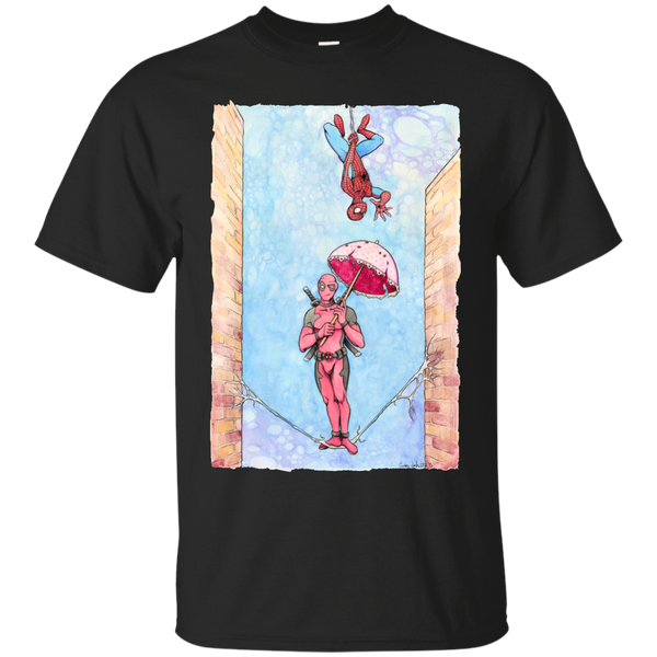Marvel - Haunted Mansion Deadpool and Spiderman illustration T Shirt & Hoodie