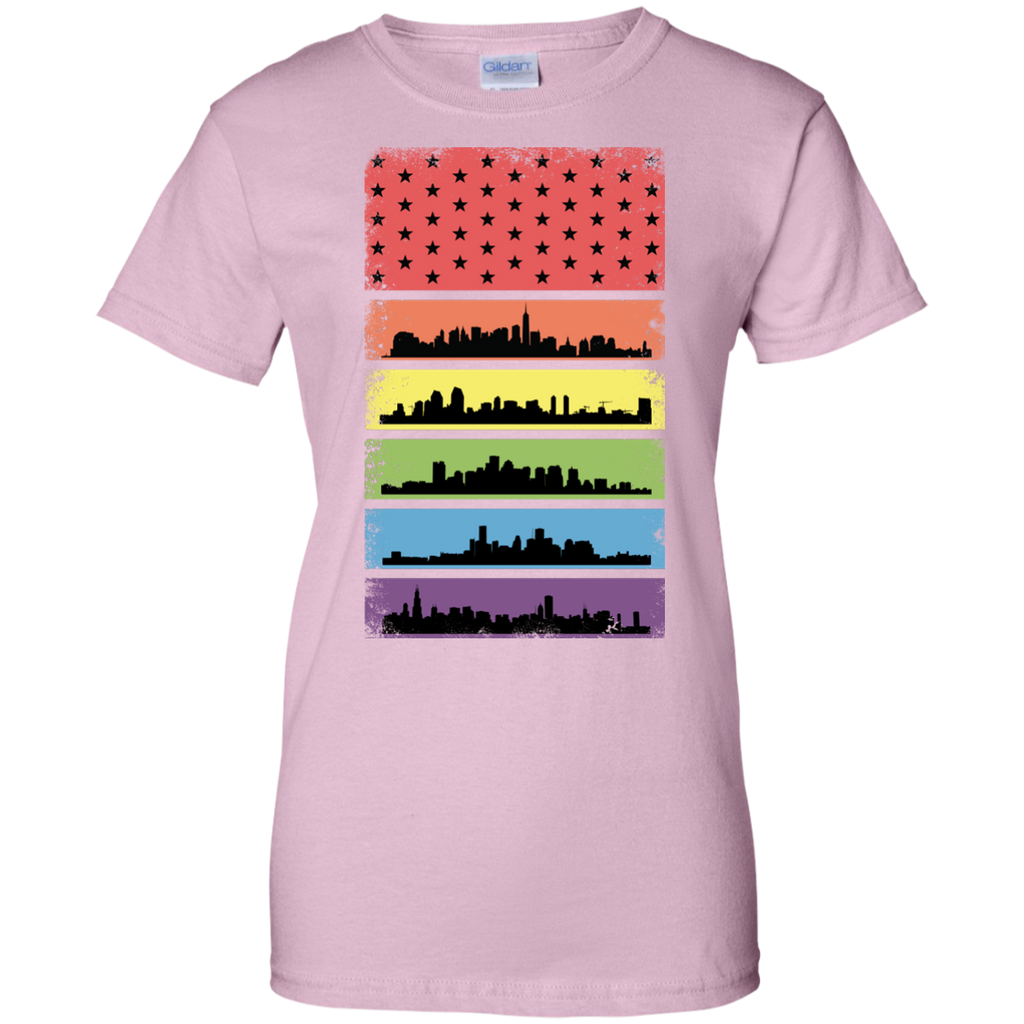 LGBT - LGBT Pride Rainbow City Skyline lgbt T Shirt & Hoodie
