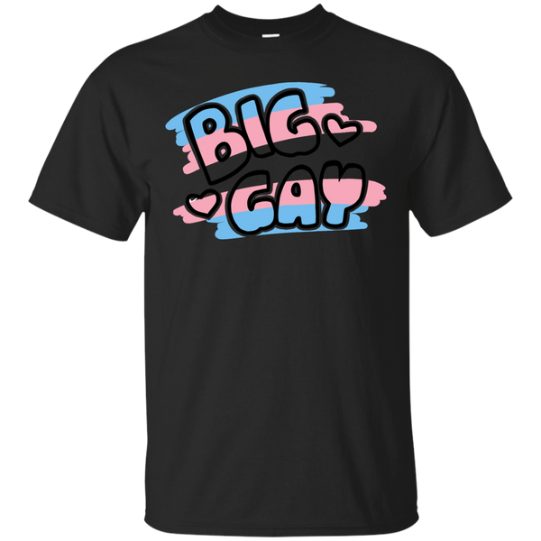 LGBT - BIG GAY trans pride white trans pride T Shirt & Hoodie