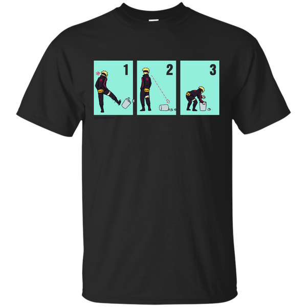 Naruto - NINJA  TRASH CAN BLACK LINEART T Shirt & Hoodie
