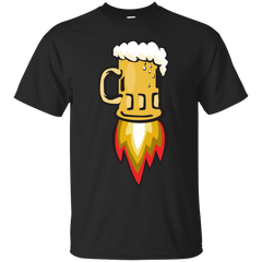 BEER MUG ROCKET SHIP BLASTING RETRO - Beer Mug Rocket Ship Blasting Retro T Shirt & Hoodie