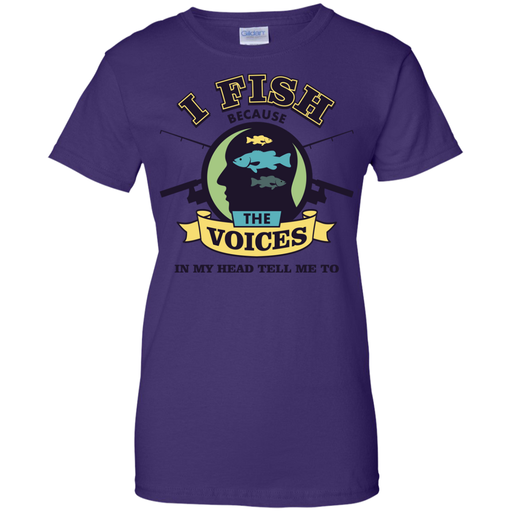 Camping - I Fish Because The Voices In My Head Tell Me To  Fishing T shirt i fish T Shirt & Hoodie