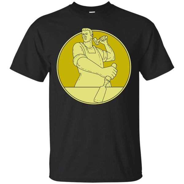 CARPENTER CARVER CHISEL CIRCLE MONO LINE - Carpenter Carver Chisel Circle Mono Line T Shirt & Hoodie
