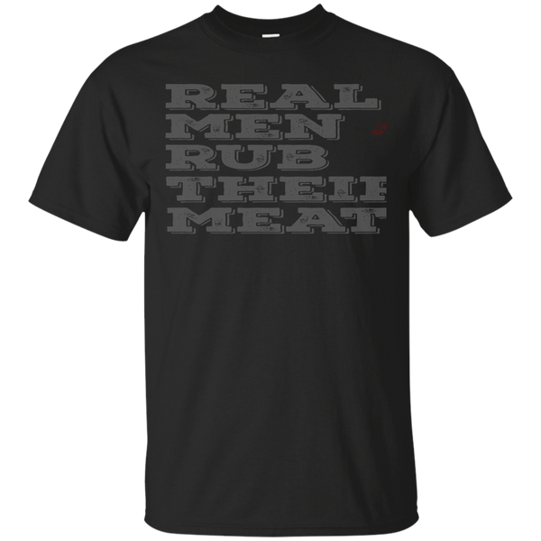 BBQ - Real Men Rub Their Meat BBQ T Shirt & Hoodie