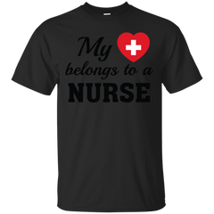 Mom - Heart Belongs Nurse medicine T Shirt & Hoodie
