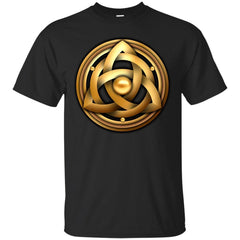 CELTIC - Gold Celtic Triquetra Shield T Shirt & Hoodie