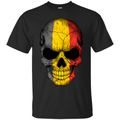 BELGIUM - Belgian Flag Skull T Shirt & Hoodie