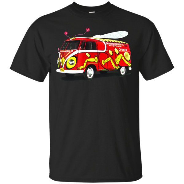 Camping - VW Custom Pest Control Camper cars T Shirt & Hoodie
