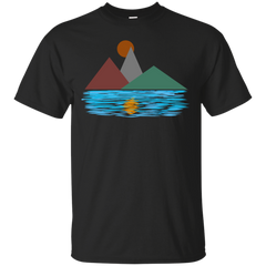 Camping - Summer Moon Lake Reflection lake T Shirt & Hoodie