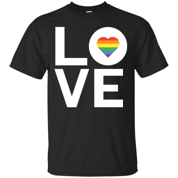 LGBT - Love TShirt Gay Lesbian Inspired Rainbow Heart LGBT Pride love T Shirt & Hoodie