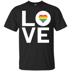 LGBT - Love TShirt Gay Lesbian Inspired Rainbow Heart LGBT Pride love T Shirt & Hoodie
