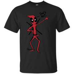 ADULT HUMOR - Deadpool  Shes Hot T Shirt & Hoodie
