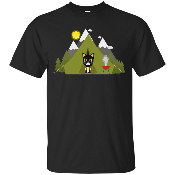 Fishing - Cat In the camping tent tent T Shirt & Hoodie
