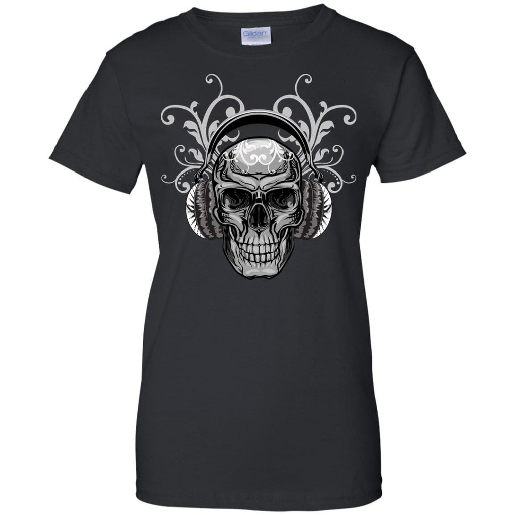 COOL - Skull with Headphones T Shirt & Hoodie