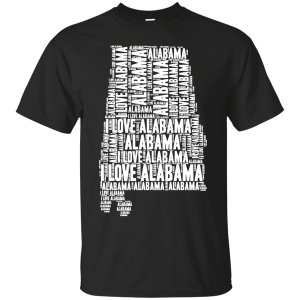ALABAMA - I Love Alabama  United States of America Word Cloud Graphic T Shirt & Hoodie