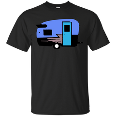 Camping - Blue Camper Trailer Vintage camper T Shirt & Hoodie