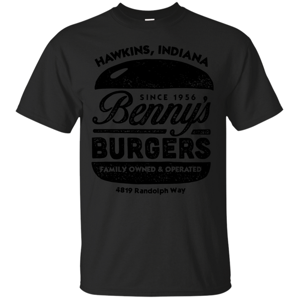 Stranger Things - Bennys Burgers black stranger things T Shirt & Hoodie