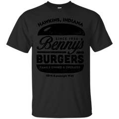 Stranger Things - Bennys Burgers black stranger things T Shirt & Hoodie