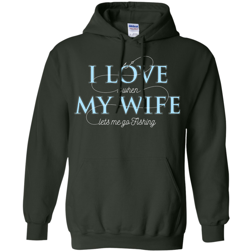 Camping - Mens Funny I Love My Wife When She Lets Me Go Fishing Hunting Camping Outdoor i love my wife T Shirt & Hoodie