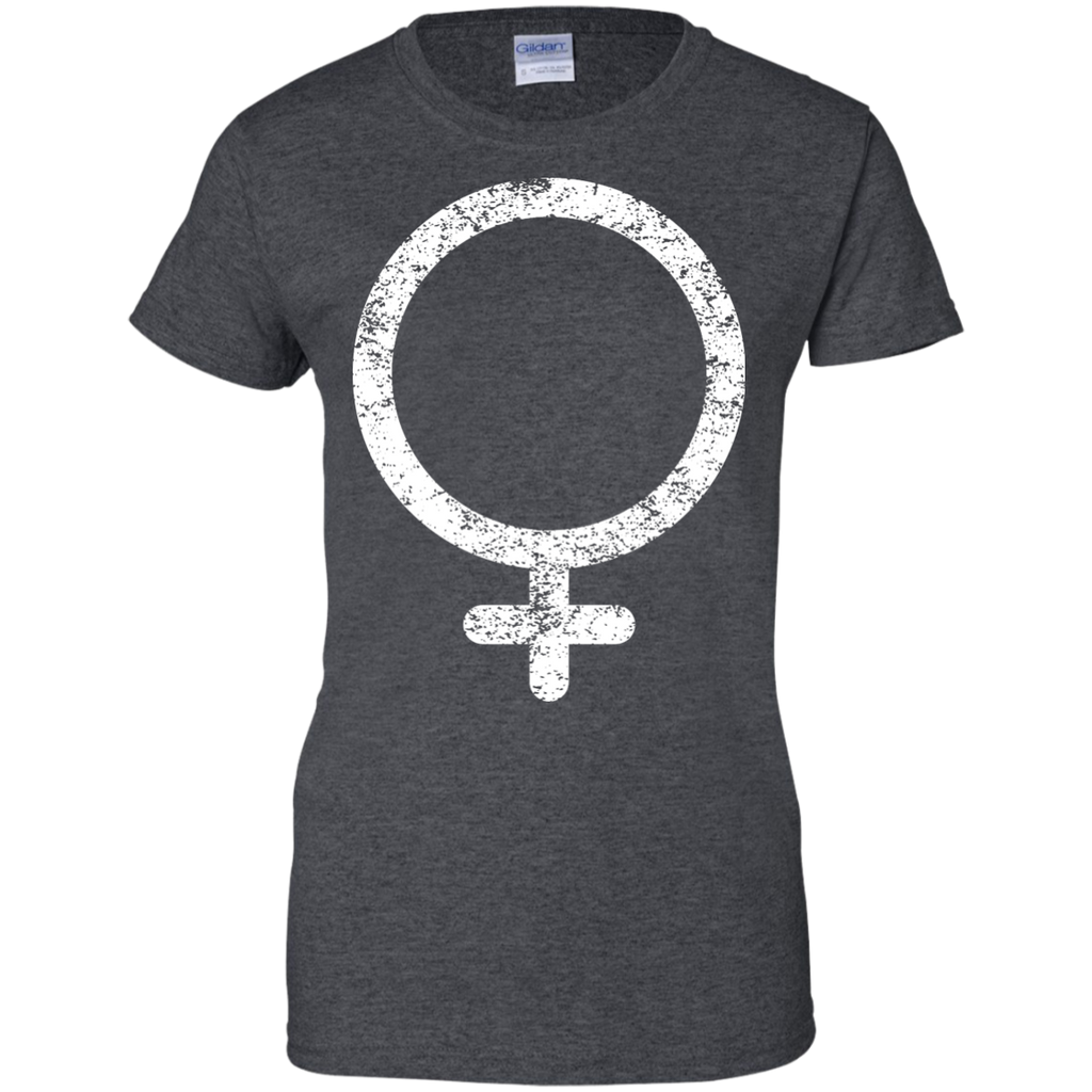 LGBT - Distressed FeministWoman Symbol  White venus T Shirt & Hoodie