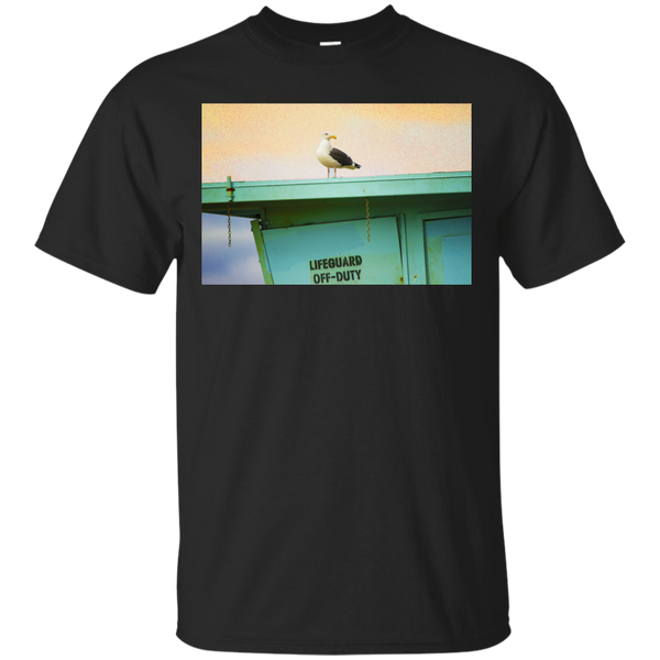 BEACH - Santa Monica Seagull atop Lifeguard Stand T Shirt & Hoodie