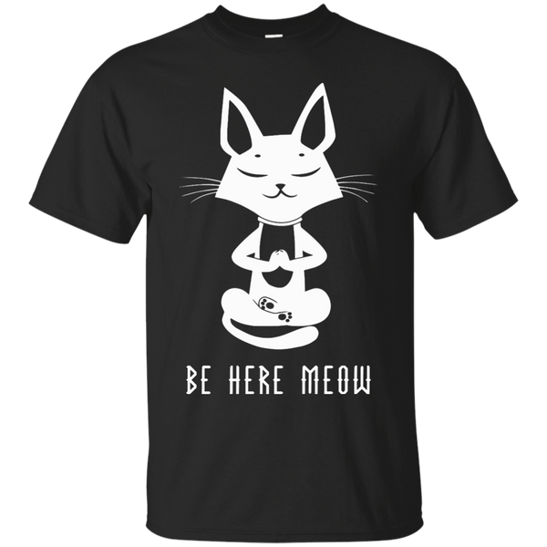 Yoga - BE HERE MEOW YOGA CAT T shirt & Hoodie
