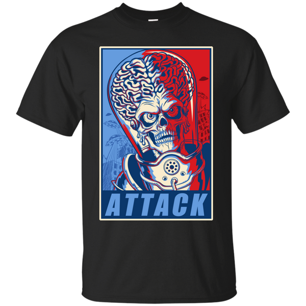 ALIEN - Attack Blue  Red T Shirt & Hoodie